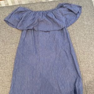Striped off the shoulder dress